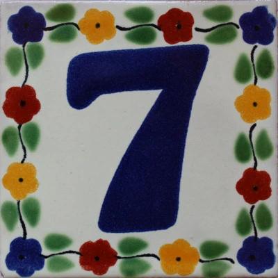 Bouquet Talavera Tile Numbers