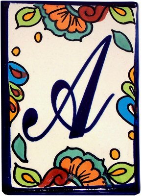 Hacienda Talavera Tile Letters