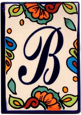 Hacienda Talavera Tile Letters