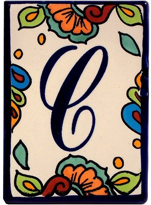 Hacienda Talavera Tile Letters