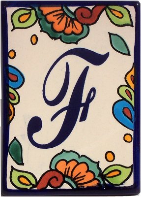 Hacienda Talavera Tile Letters