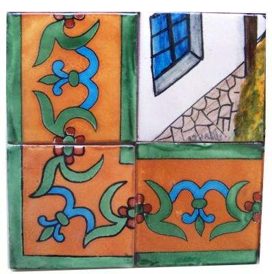 Patzcuaro Talavera Mexican Tile Mural