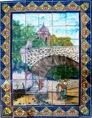 Ped Bridge Talavera Tile Mural