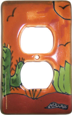 Desert Talavera Single Duplex Outlet Switchplate