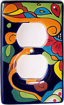 Rainbow Talavera Single Duplex Outlet Switchplate