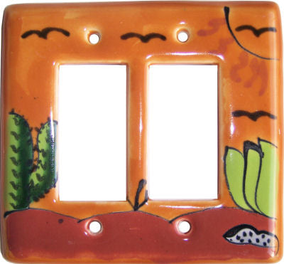 Desert Talavera Double GFI Switchplate