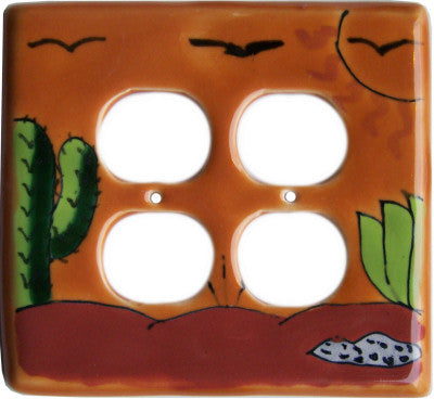 Desert Talavera Double Duplex Outlet Switchplate