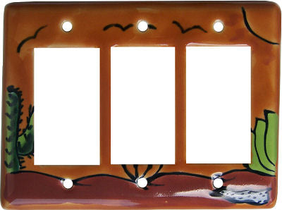 Desert Talavera Triple GFI Switchplate