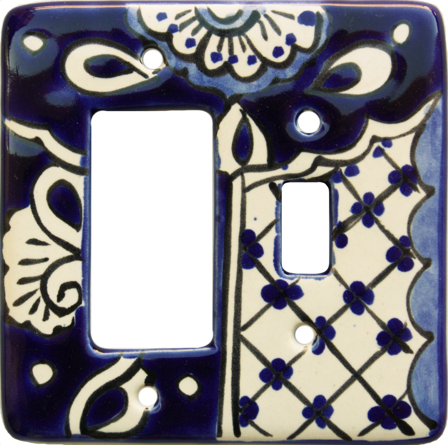 Traditional Talavera Toggle-GFI Switch Plate