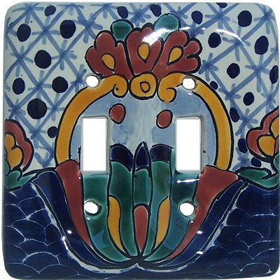 Turtle Talavera Double Toggle Switch Plate