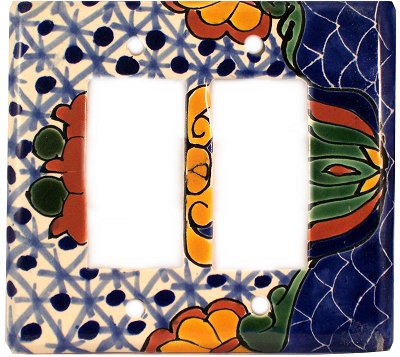 Turtle Talavera Double GFI Switch Plate