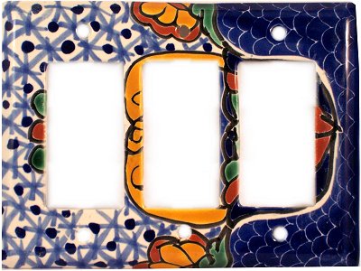 Turtle Talavera Triple GFI Switch Plate
