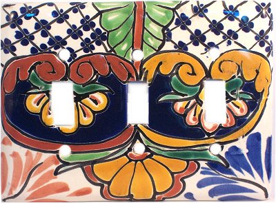 Triple Toggle Mantel Talavera Switch Plate