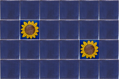Big Sunflower Talavera Mexican Tile