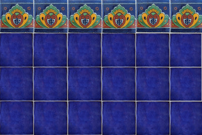 Cobalt Blue Talavera Mexican Tile