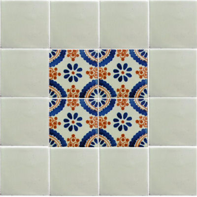 Mexican White Talavera Tile