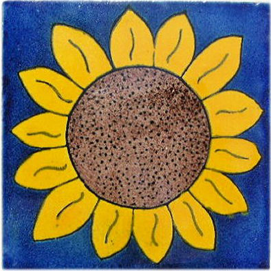 Big Sunflower Talavera Mexican Tile