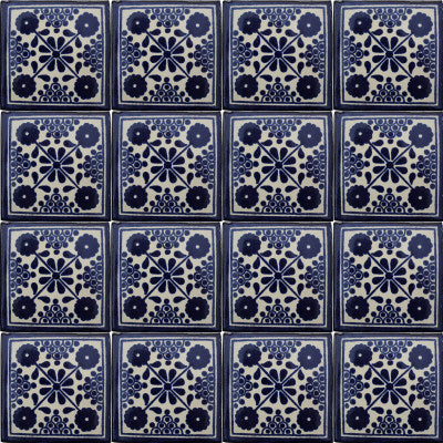 Blue Damasco Talavera Tile