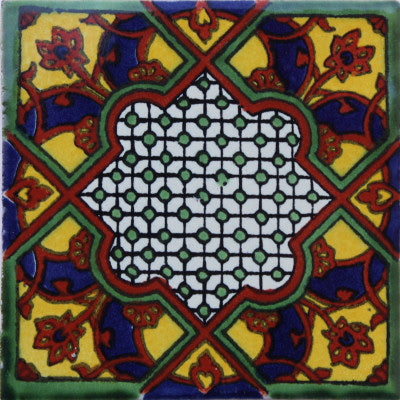 Azteca Talavera Tile