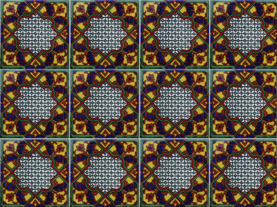Azteca Talavera Tile