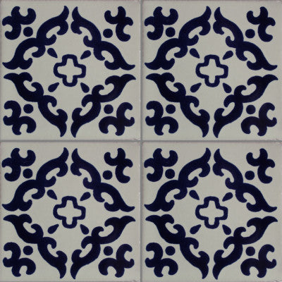 Blue Barroco Talavera Mexican Tile