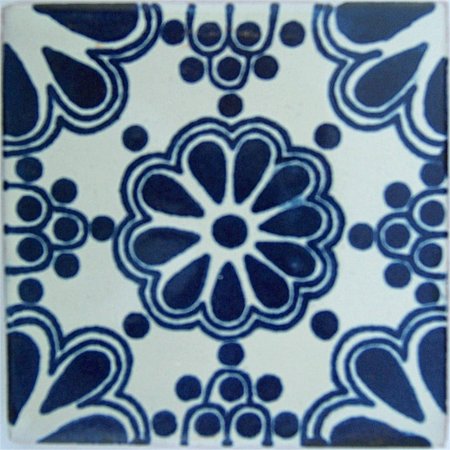 Blue Bouquet Talavera Tile