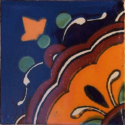 Concha Flower Talavera Mexican  Tile
