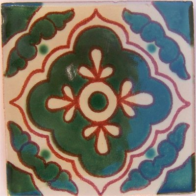 Green Toledo Talavera Mexican Tile