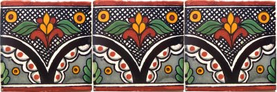 Black Arc Talavera Mexican Tile