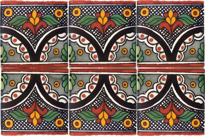 Black Arc Talavera Mexican Tile