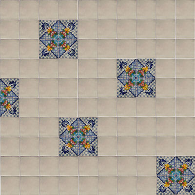 Blue Mesh Talavera Mexican Tile