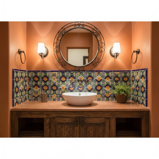 Green Sea Talavera Mexican Tile