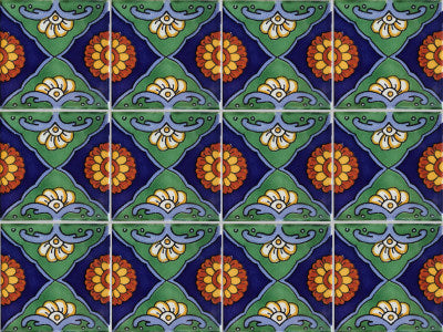 Green Sea Talavera Mexican Tile