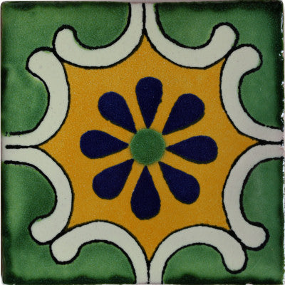 Arab Green Talavera Mexican Tile