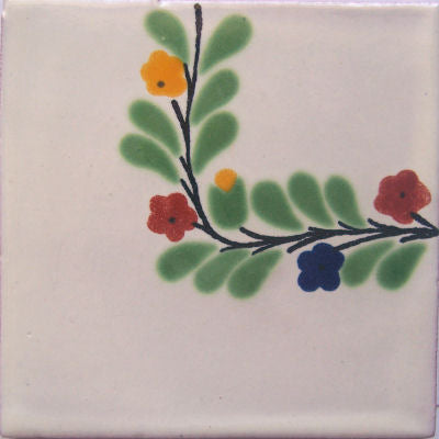Bouquet Corner Talavera Mexican Tile