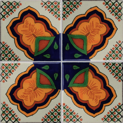 Corner Sunrise Talavera Mexican Tile