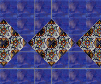 Blue Gerona Talavera Mexican Tile
