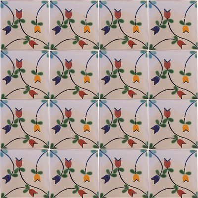 Tulips Bower Talavera Mexican Tile