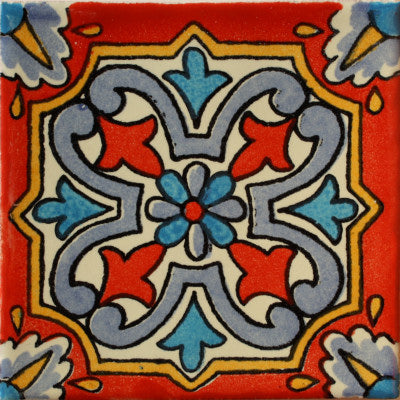 Red Picota Talavera Mexican Tile