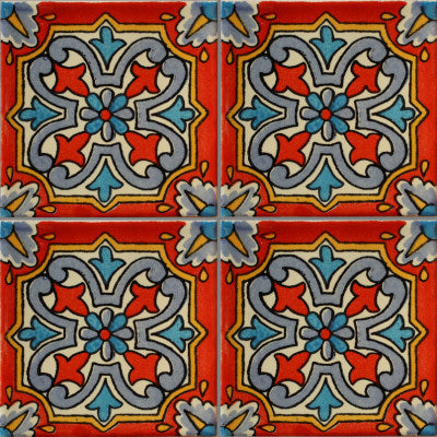 Red Picota Talavera Mexican Tile