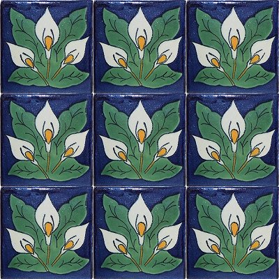 Three Lily Design Talavera Mexican Tile