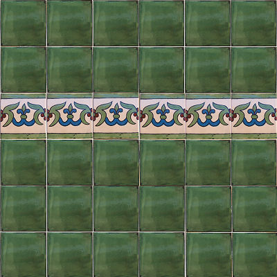 White Liz Flower Talavera Mexican Tile