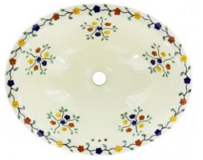 Custom Oval Talavera Bouquet Sink