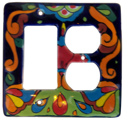 Rainbow Talavera Decora Rocker Outlet Switchplate