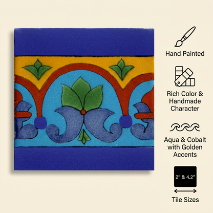 Aqua Border Talavera tile feature graphic