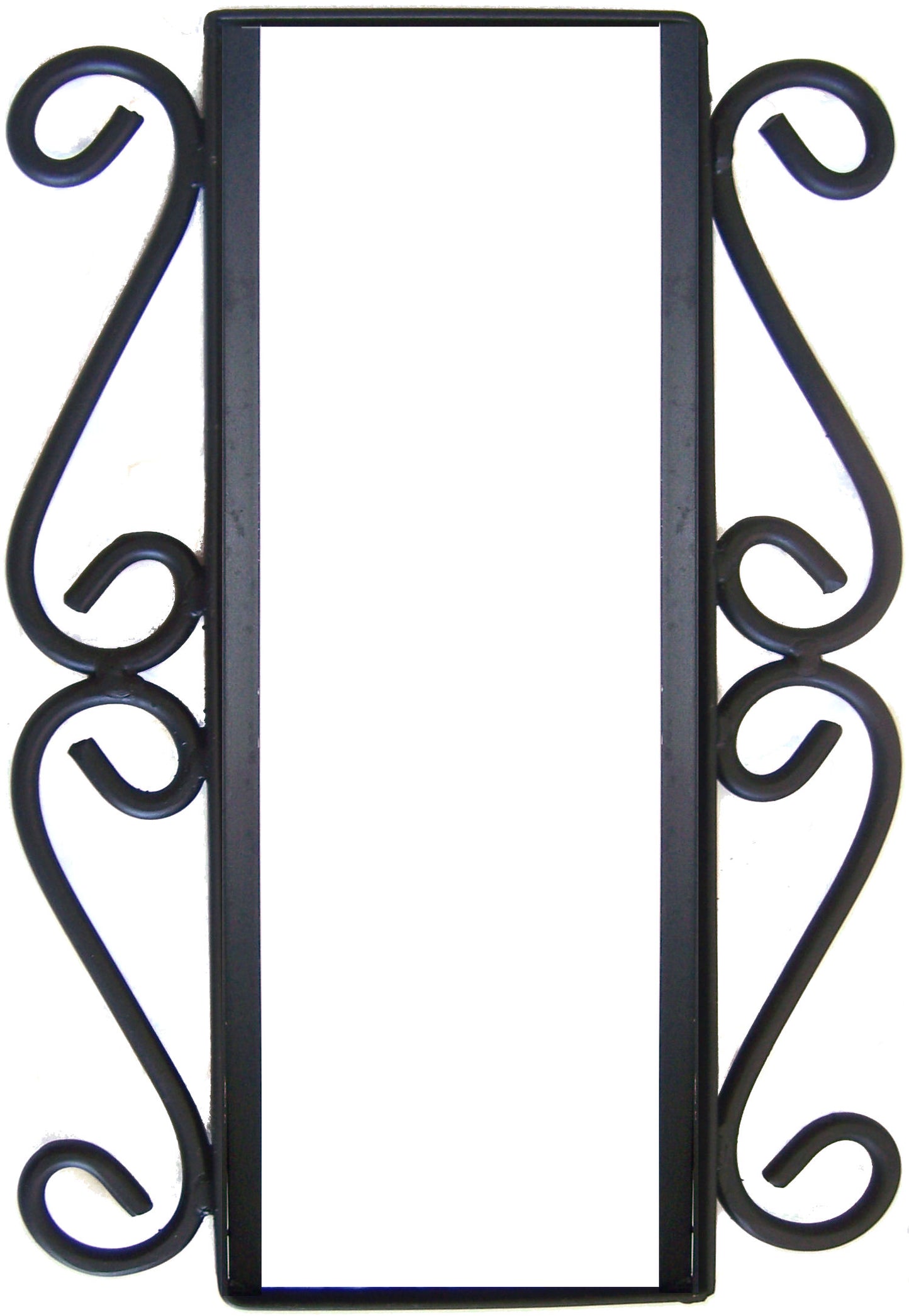 Vertical Scroll Wrought Iron Desert Tile Frame