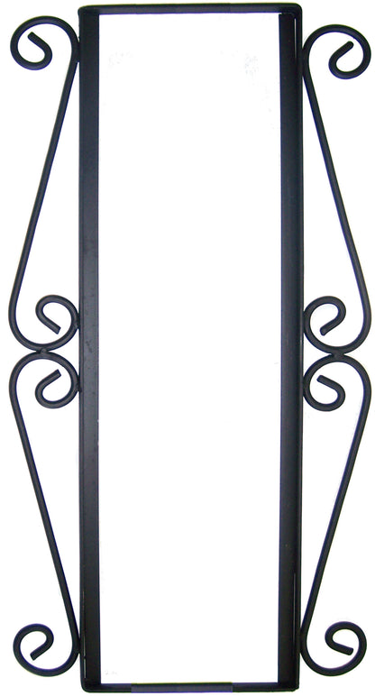 Vertical Scroll Wrought Iron Desert Tile Frame