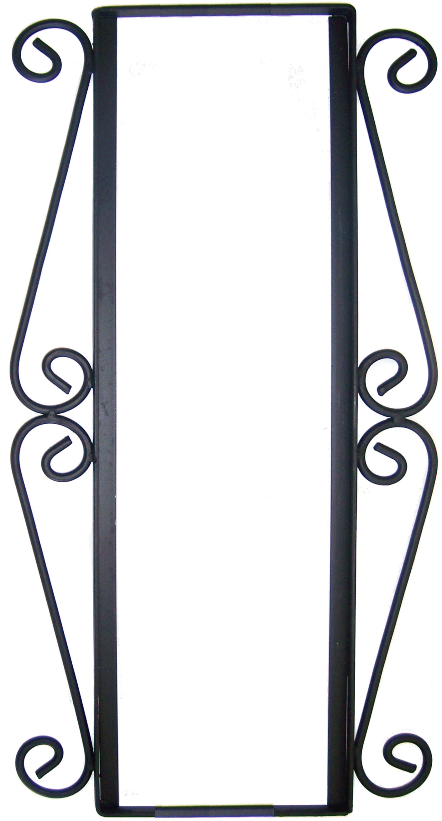 Vertical Scroll Wrought Iron Desert Tile Frame