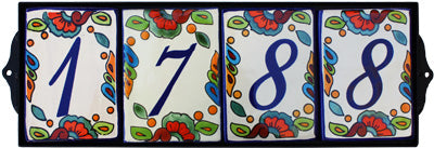 Horizontal Plain Wrought Iron Hacienda Tile Frame