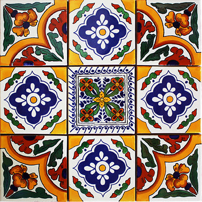 Barcus Mexican Tile Set Backsplash Mural